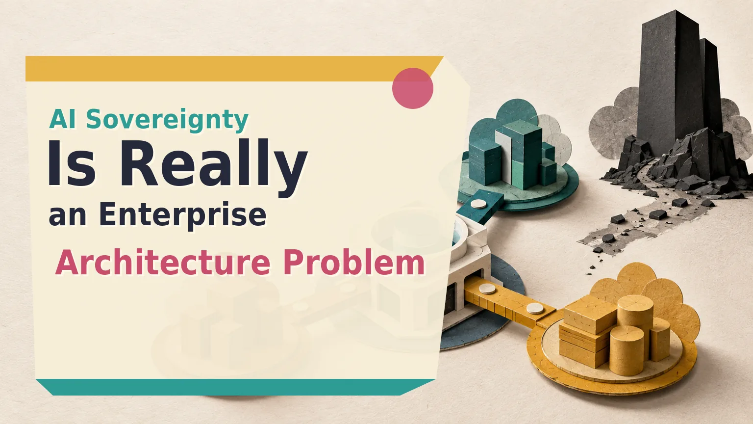 A portable AI architecture separates enterprise applications, data, and models across interchangeable provider paths.