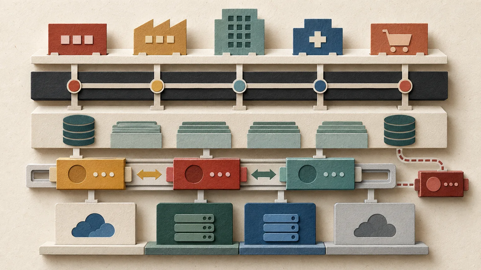 A layered enterprise AI stack shows which components must remain portable when providers change.