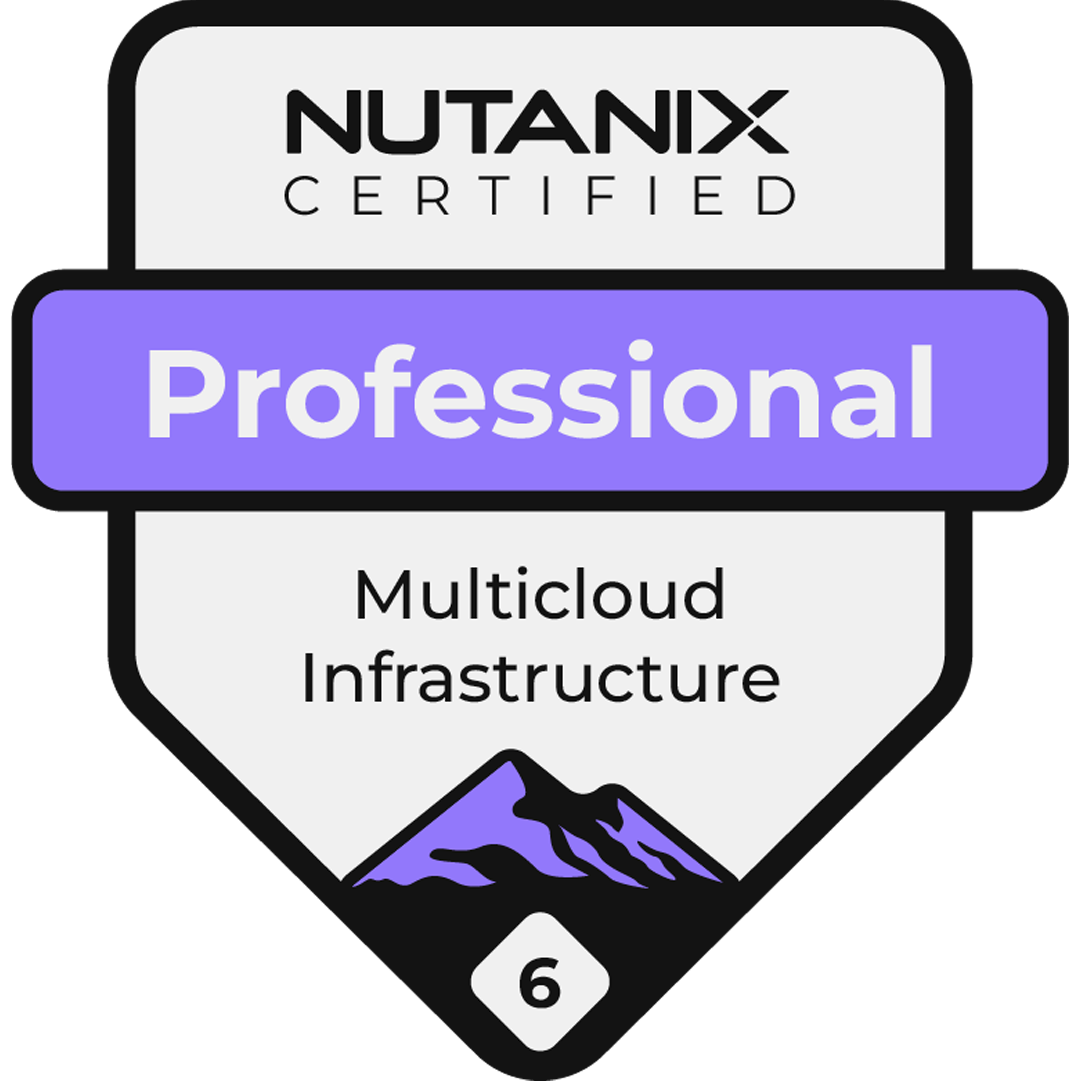 Nutanix Certified Professional - Multicloud Infrastructure 6 badge