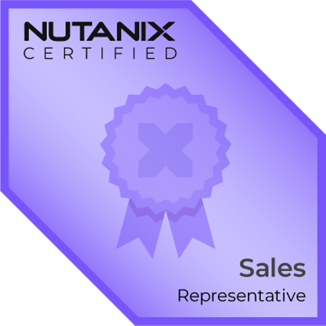 Nutanix Certified Sales Representative badge
